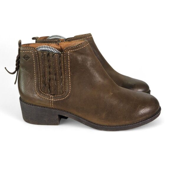 Sperry Top-Sider Juniper Bree Chelsea Ankle Booties Brown STS99986 Women's 7M - Picture 4 of 11